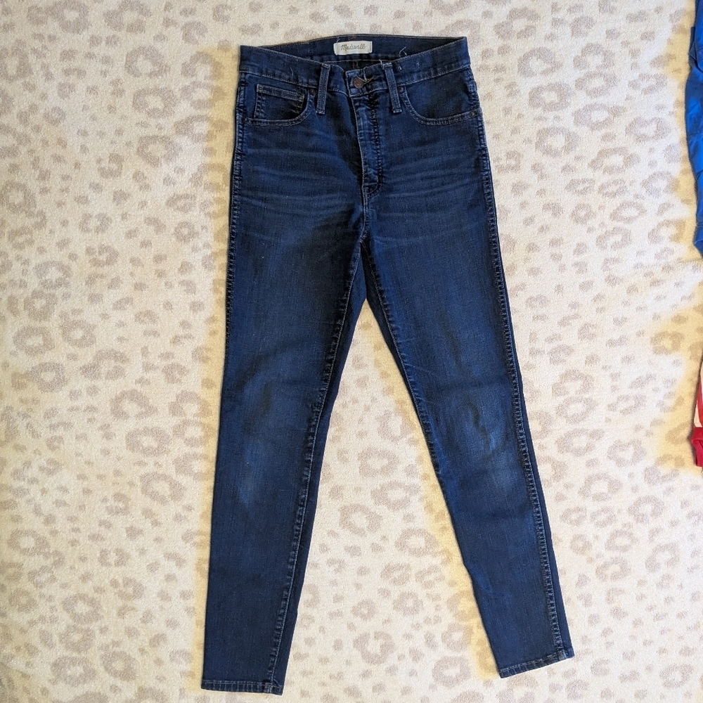 Madewell 10" High Rise Skinny Jeans 27 Dark Wash Stretch